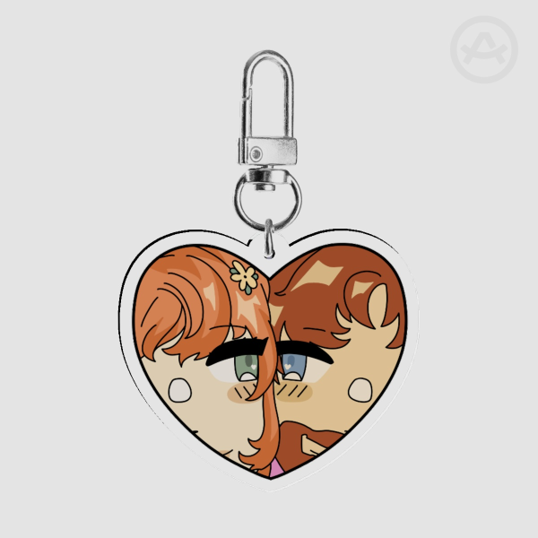 Geminitay Fwhip duo heart keychain