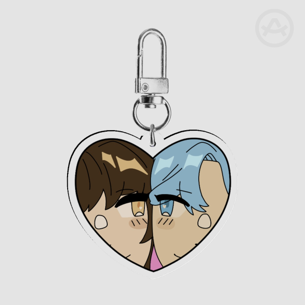 Scott Smajor Shelby duo heart keychain