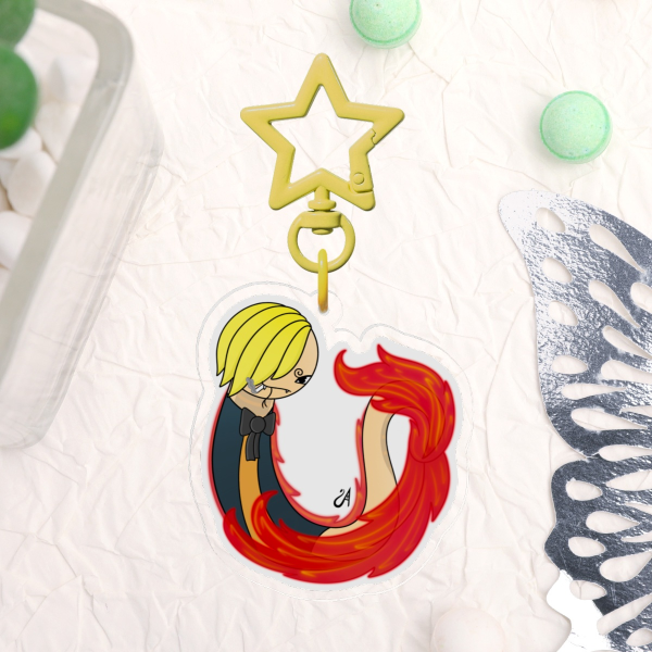 One Piece Sanji Snake Keychain