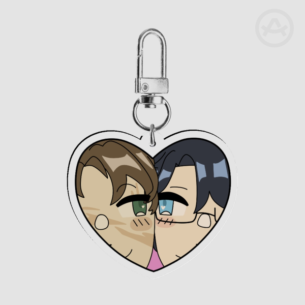 Goodtimeswithscar Cubfan duo heart keychain