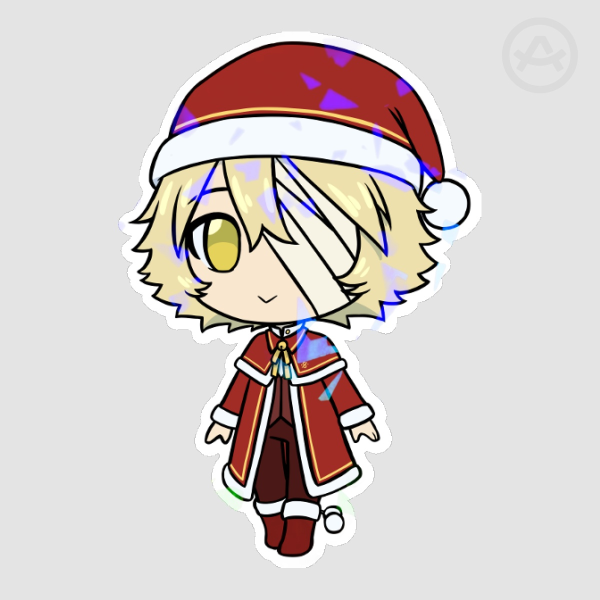 Christmas Oliver Broken Glass Holo Sticker