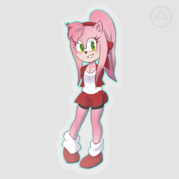 Amy Rose Red Jacket Sticker