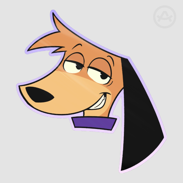 ( Hanna-Barbera ) : Doggie Daddy Sticker (2.5in)