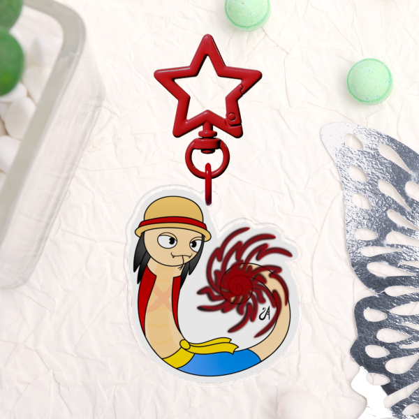 One Piece Luffy Snake Keychain
