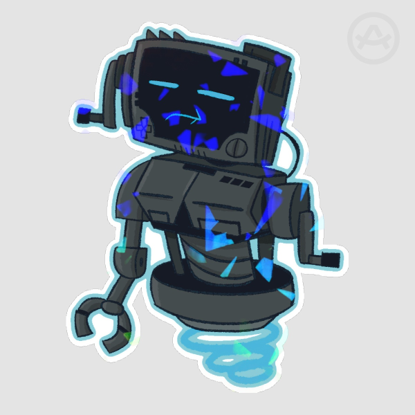 P03 Broken Glass Sticker