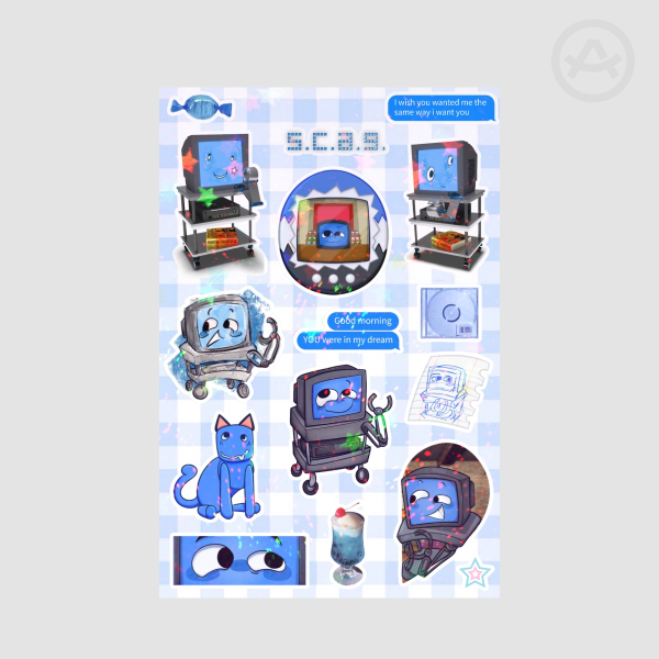 Scag Lover Regretevator Holographic Sticker Sheet