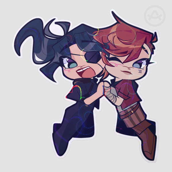 Vi y Caitlyn Sticker