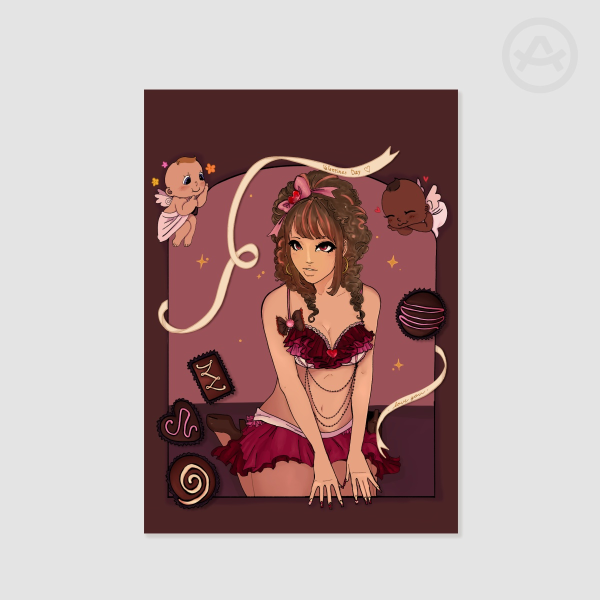[OC] V-DAY Choco Strawberry Gyaru / Gal Poster