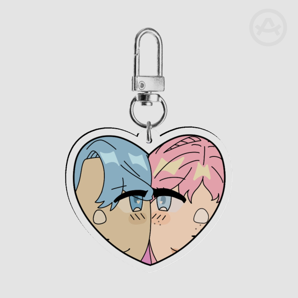 Ldshadowlady Scott Smajor duo heart keychain