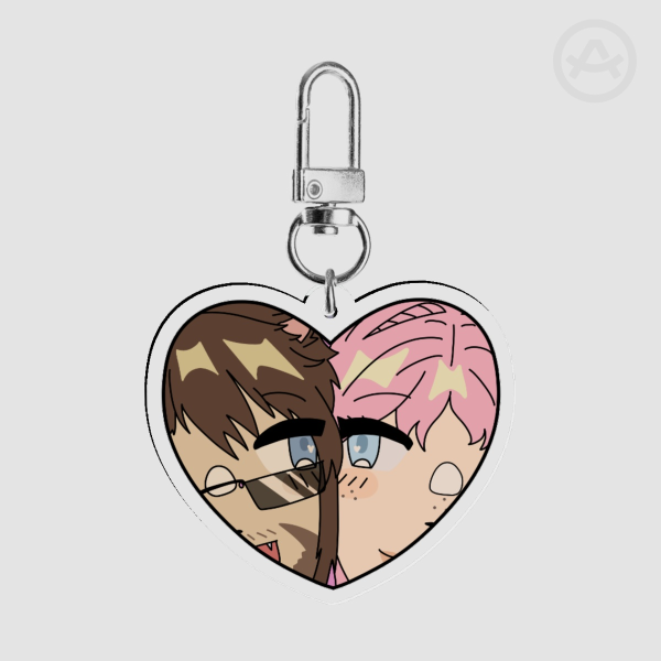 Ldshadowlady Rendog duo heart keychain