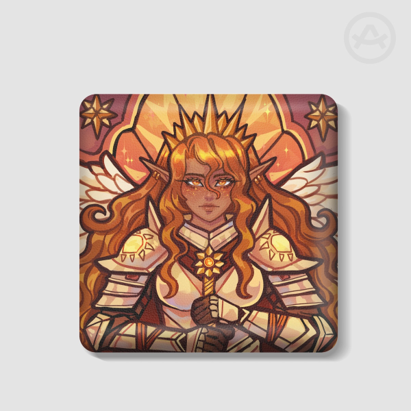 Queen angel knight of the sun Rectangular PU Badges - 2.28"(58mm)