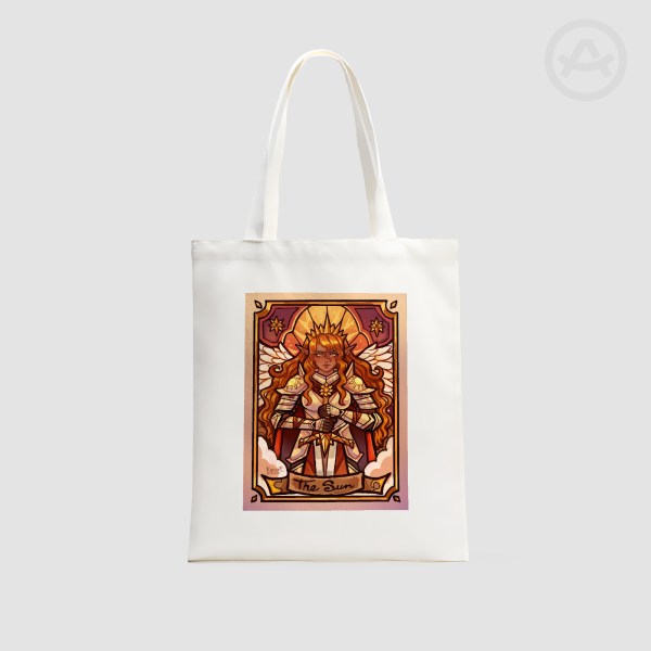 Queen angel knight of the sun Horizontal Part-print Canvas Tote Bags - 13.7″x15.7″(35x40cm)