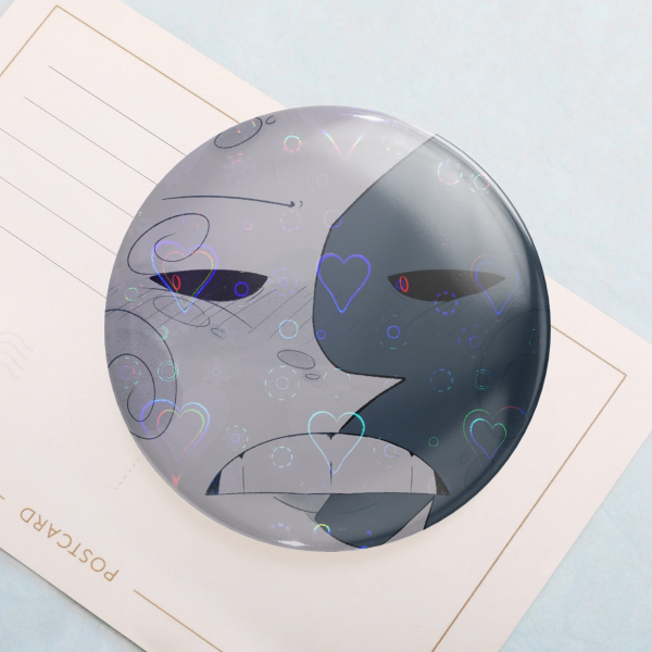 Moon (Round Button Pin)