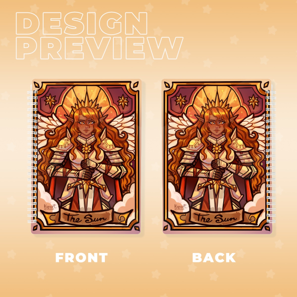 Queen angel knight of the sun PVC Double-side Spiral Notebook A5 (5.91"*8.25")