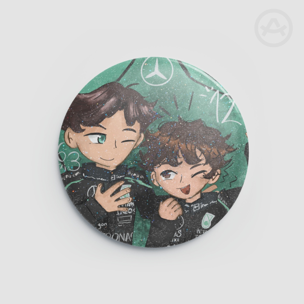 Formula 1 George and Kimi Glitter Pin