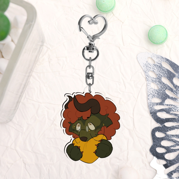 Fern Heart (Clear Acrylic Keychain)