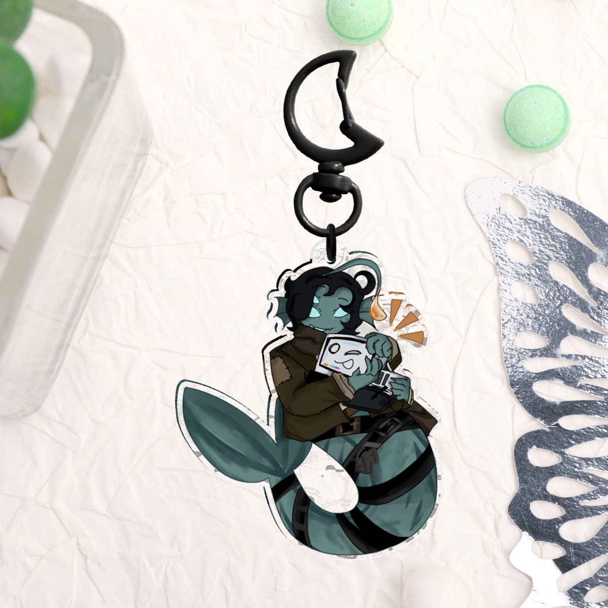 17776 Ten Glitter Keychain by rossesartz - ACGGOODS