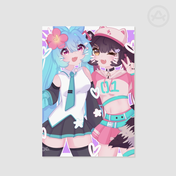 Lazuli and Raki Kazuki as Mikus Print