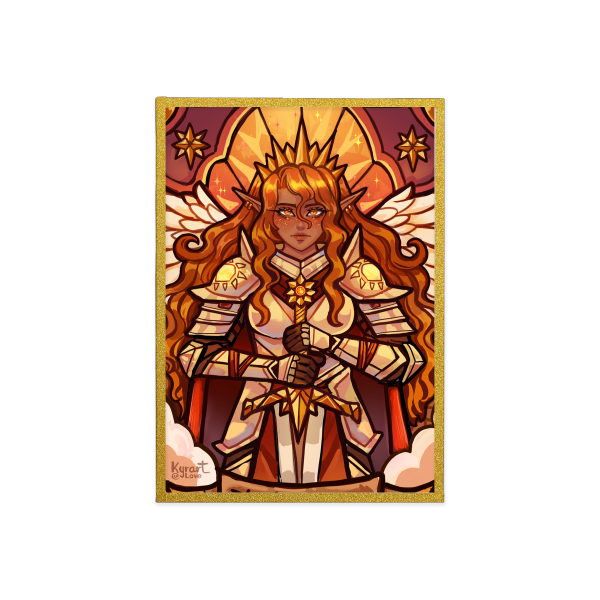 Queen angel knight of the sun Art Boards 4.13" * 5.83" (105mm*148mm)