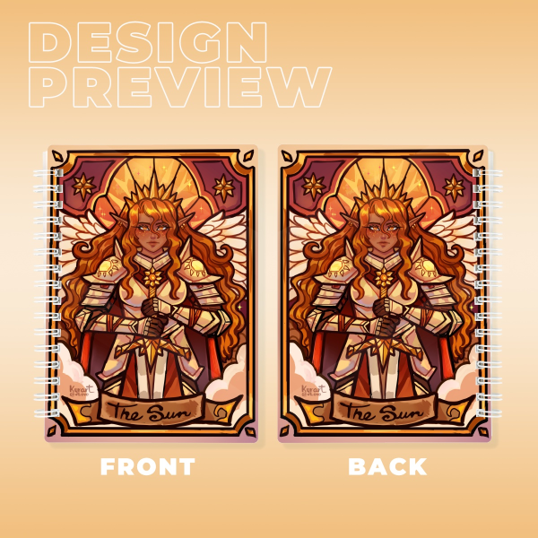 Queen angel knight of the sun PVC Double-side Spiral Notebook A6 (4.21" * 5.91")