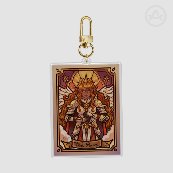 Queen angel knight of the sun Epoxy Clear Acrylic Keychains 53mm x 73mm