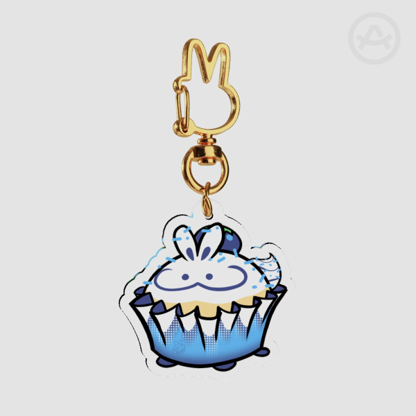 blueberry cupcake bunny charm