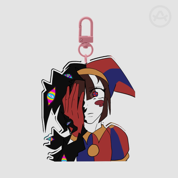 Pomni keychain (Abstraction Edition)
