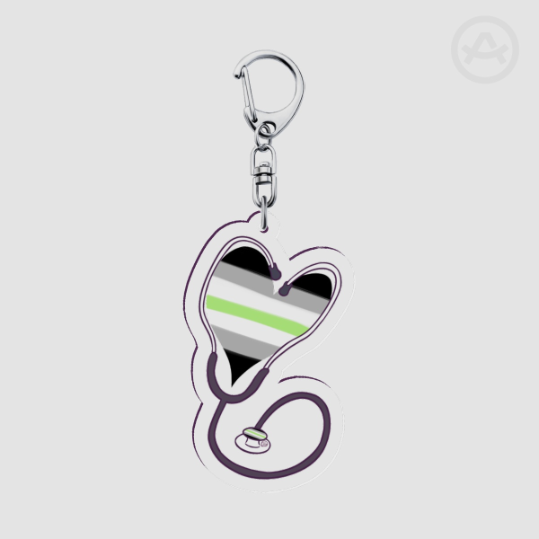 Agender Stethoscope Keychain