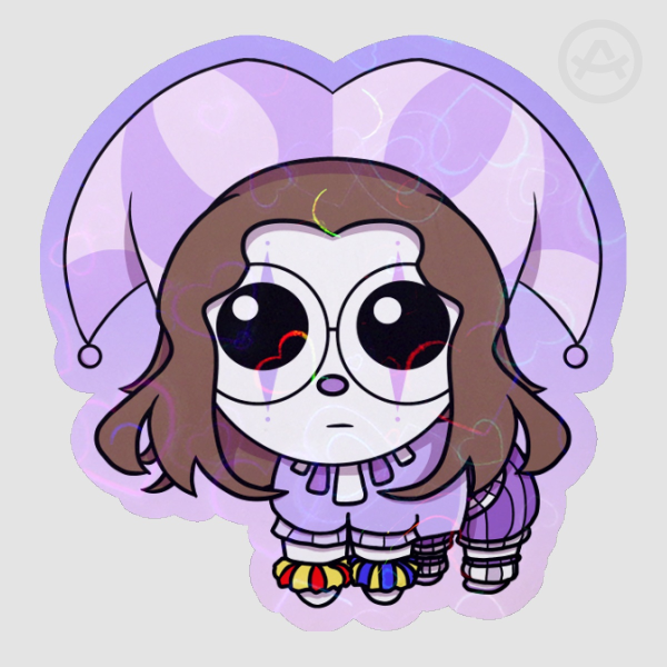 [OC] Lilac YIPPEE Colored Edge Die Cut Sticker