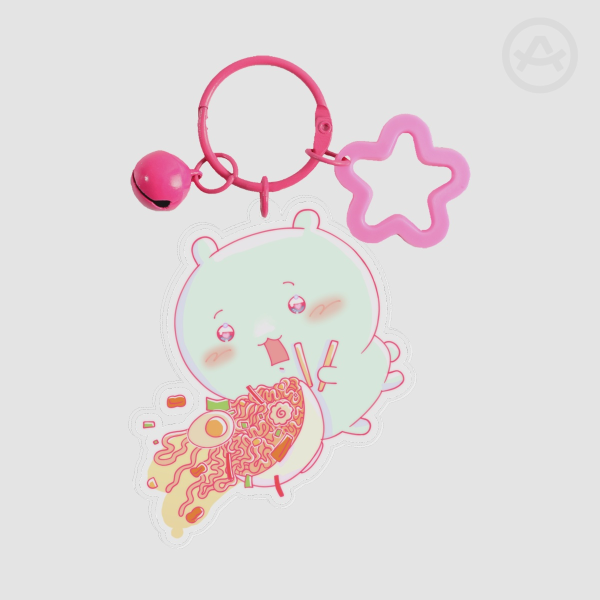 Chiikawa ramen keychain