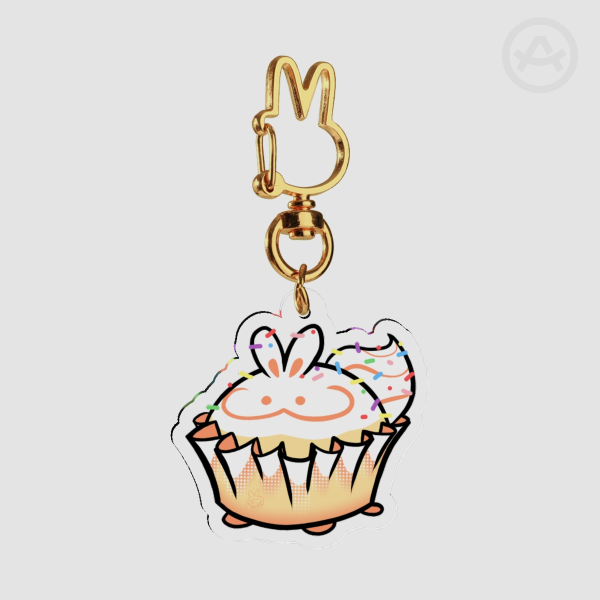birthday cupcake bunny charm