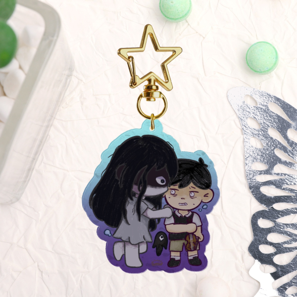 OM Ripple Acrylic Keychain