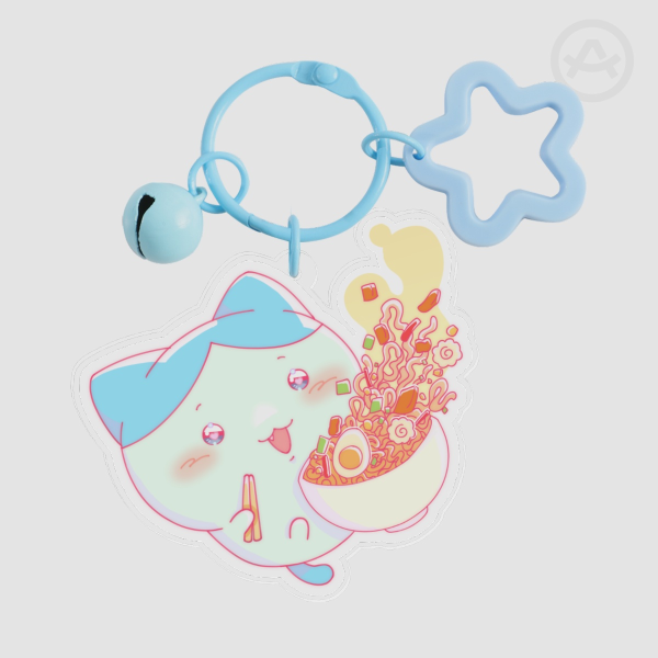 Hachiware ramen keychain