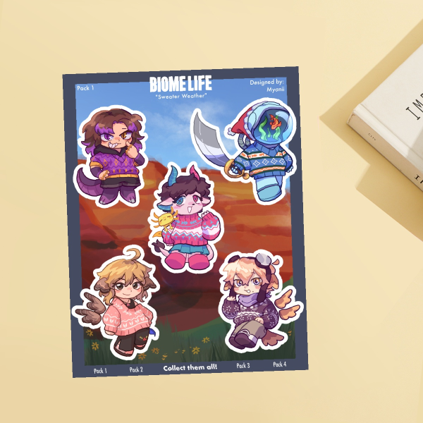 Sweater Weather - BiomeLife Sticker Sheet | Pack 1