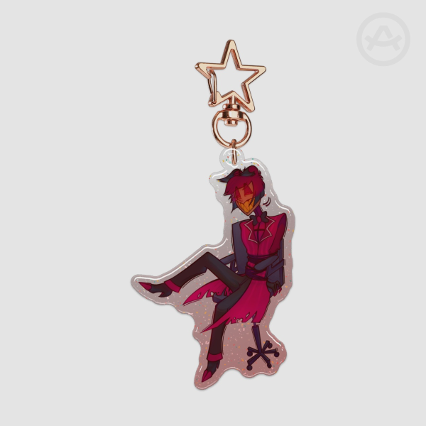 Alastor Epoxy Glitter Acrylic Keychains