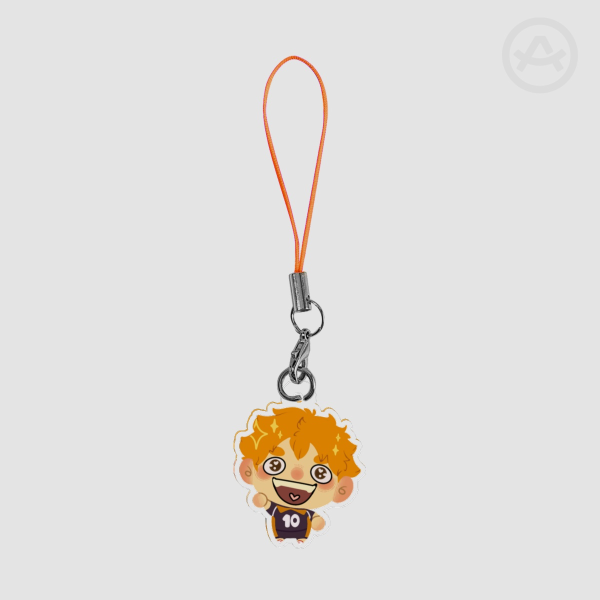 Shoyo Hinata Chibi Double Sided Karasuno Uniform Phone Charm [Haikyuu]