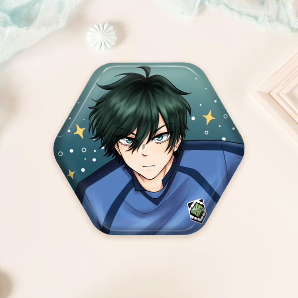 Rin Hexagon Holographic Badge