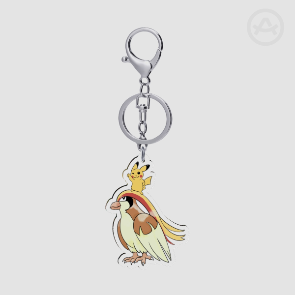 Pidgeot with Pikachu | Keychain