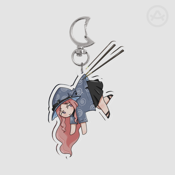 Noodle Chopsticks Acrylic Keychain