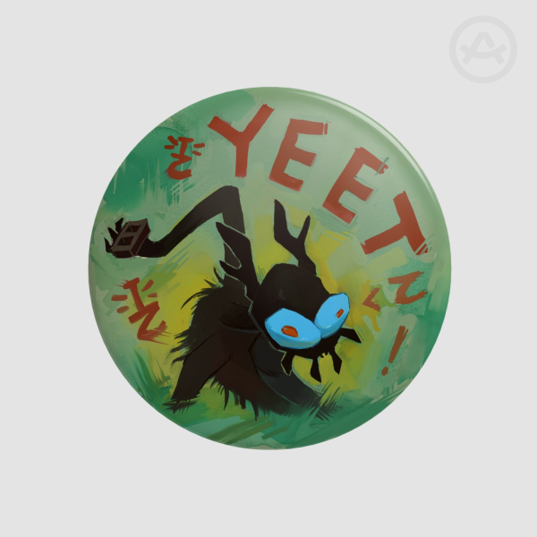 Carl Yeet Button Pin