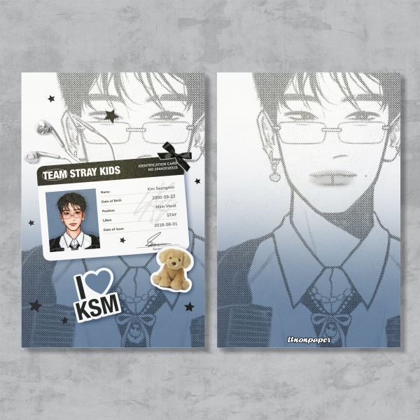 Stray Kids Seungmin Office Siren Postcard