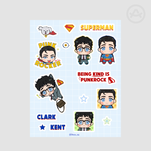 SUPERMAN Matte Stickers Sheet