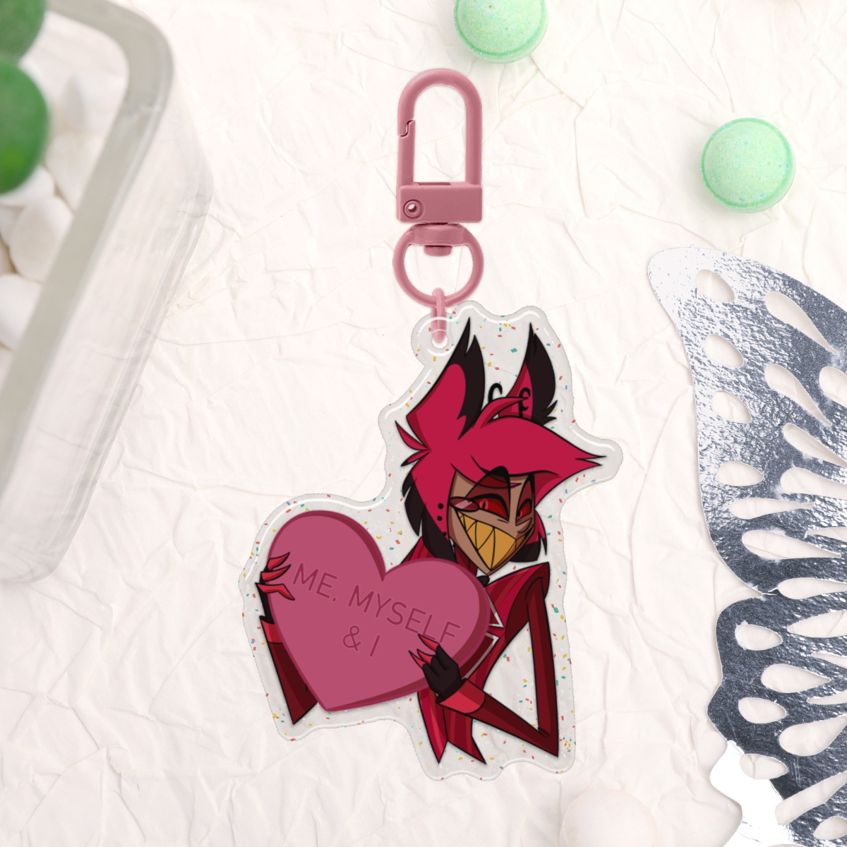 Me, Myself & I Glitter Alastor Keychain