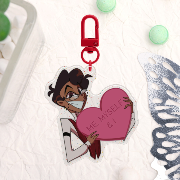 Me, Myself & I Glitter Human Alastor Keychain