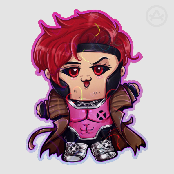 Gambit holo heart sticker