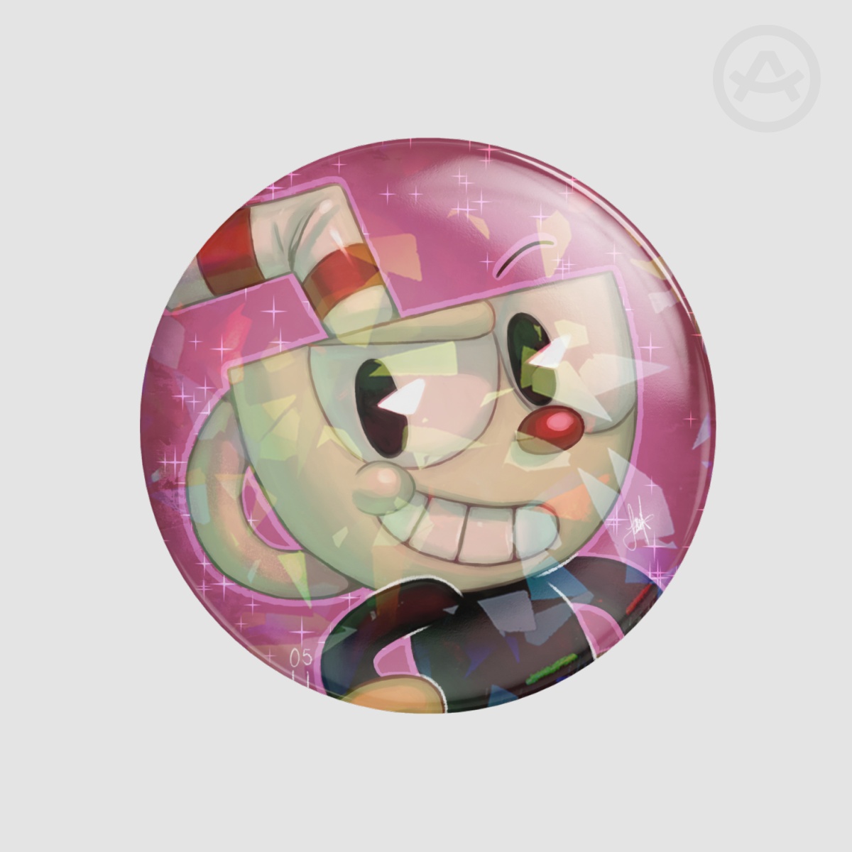 Cuphead Button Pin