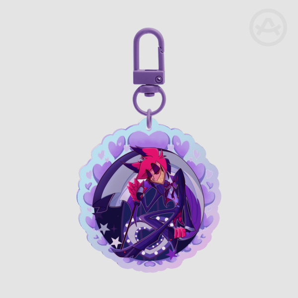 Alastor Pride Month | Rainbow Acrylic Keychain
