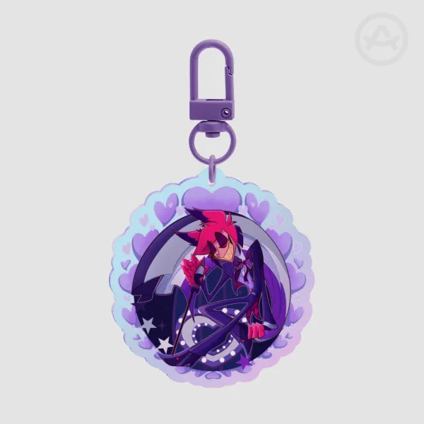 Alastor Pride Month | Rainbow Acrylic Keychain