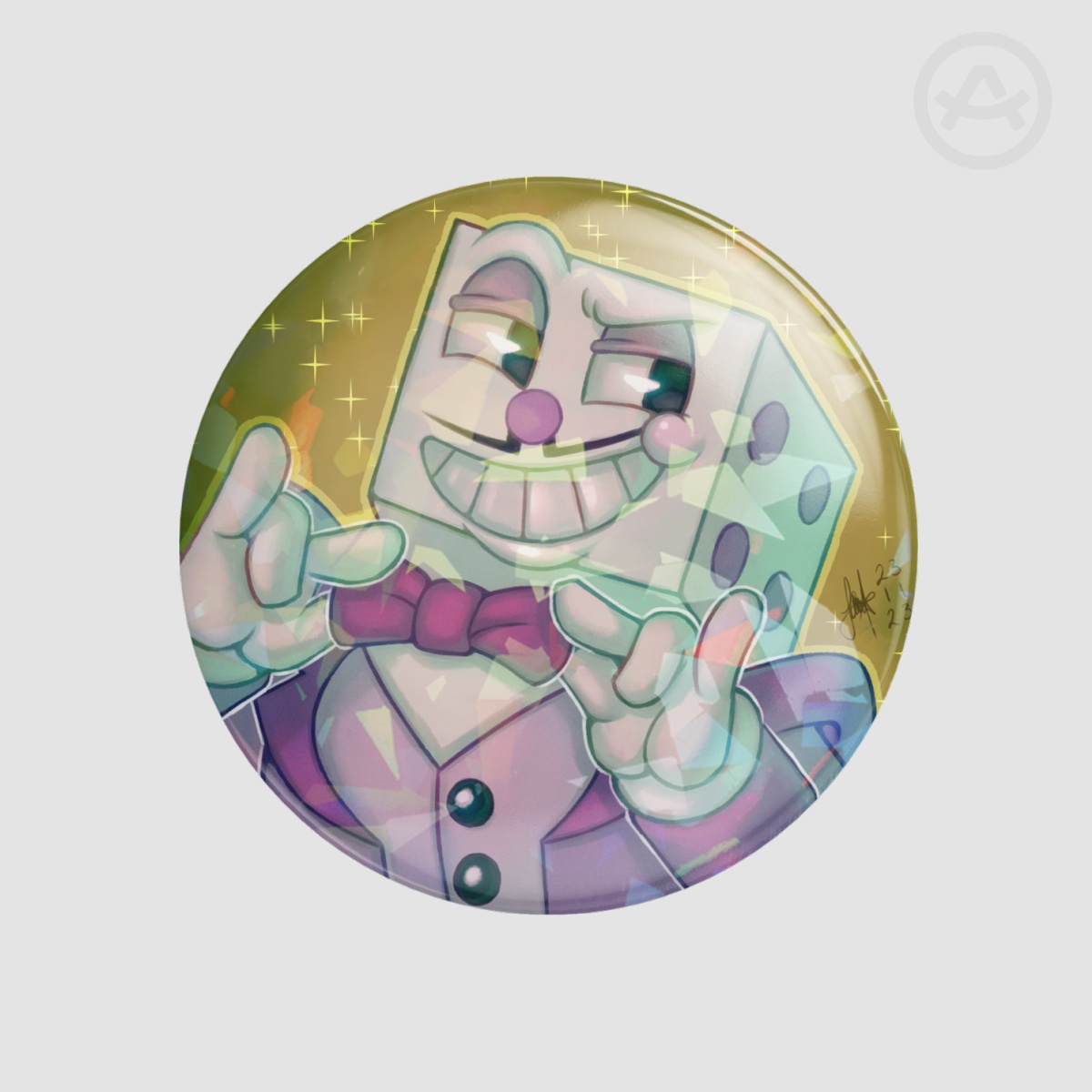 King Dice Button pin