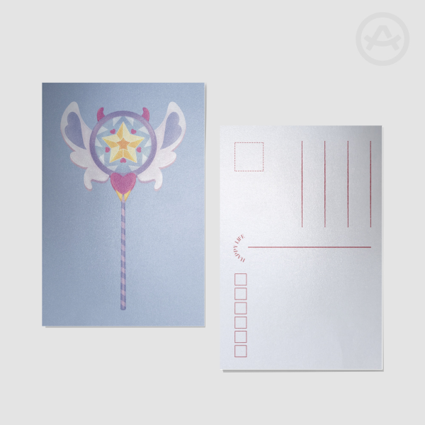 Star Butterfly Lollipop Wand Postcard